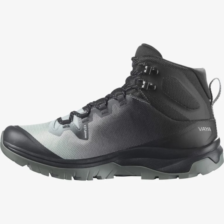 Black / Grey Salomon Vaya Mid GTX Women's Hiking Boots | PH 36578I